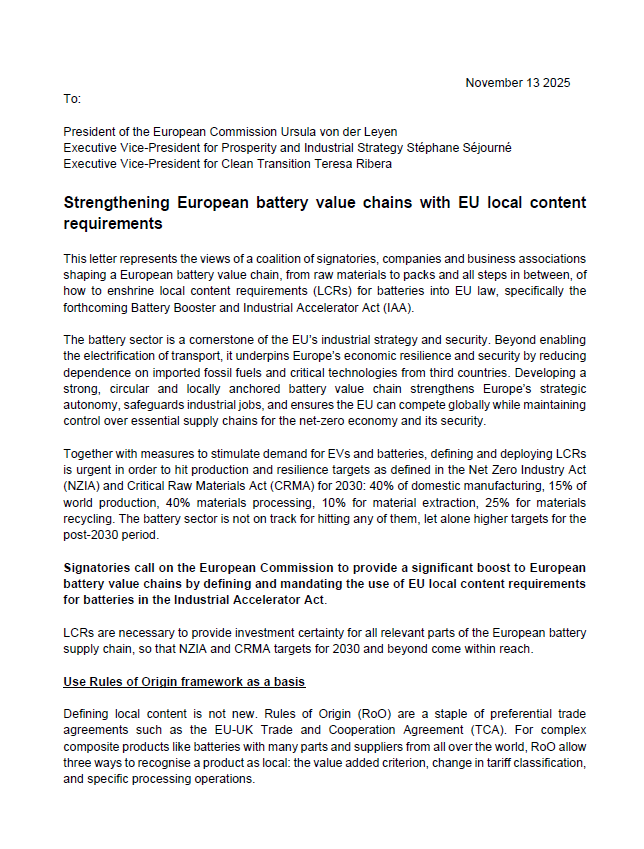 Call for Local Content Requirements